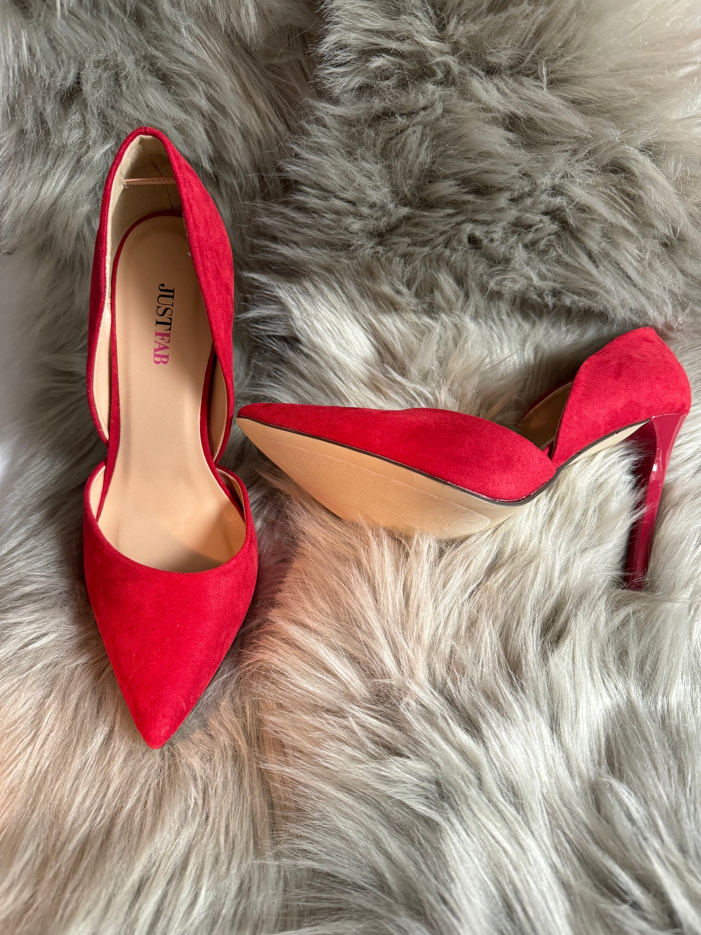 "2nd Swag Chic" Red Suede Heels