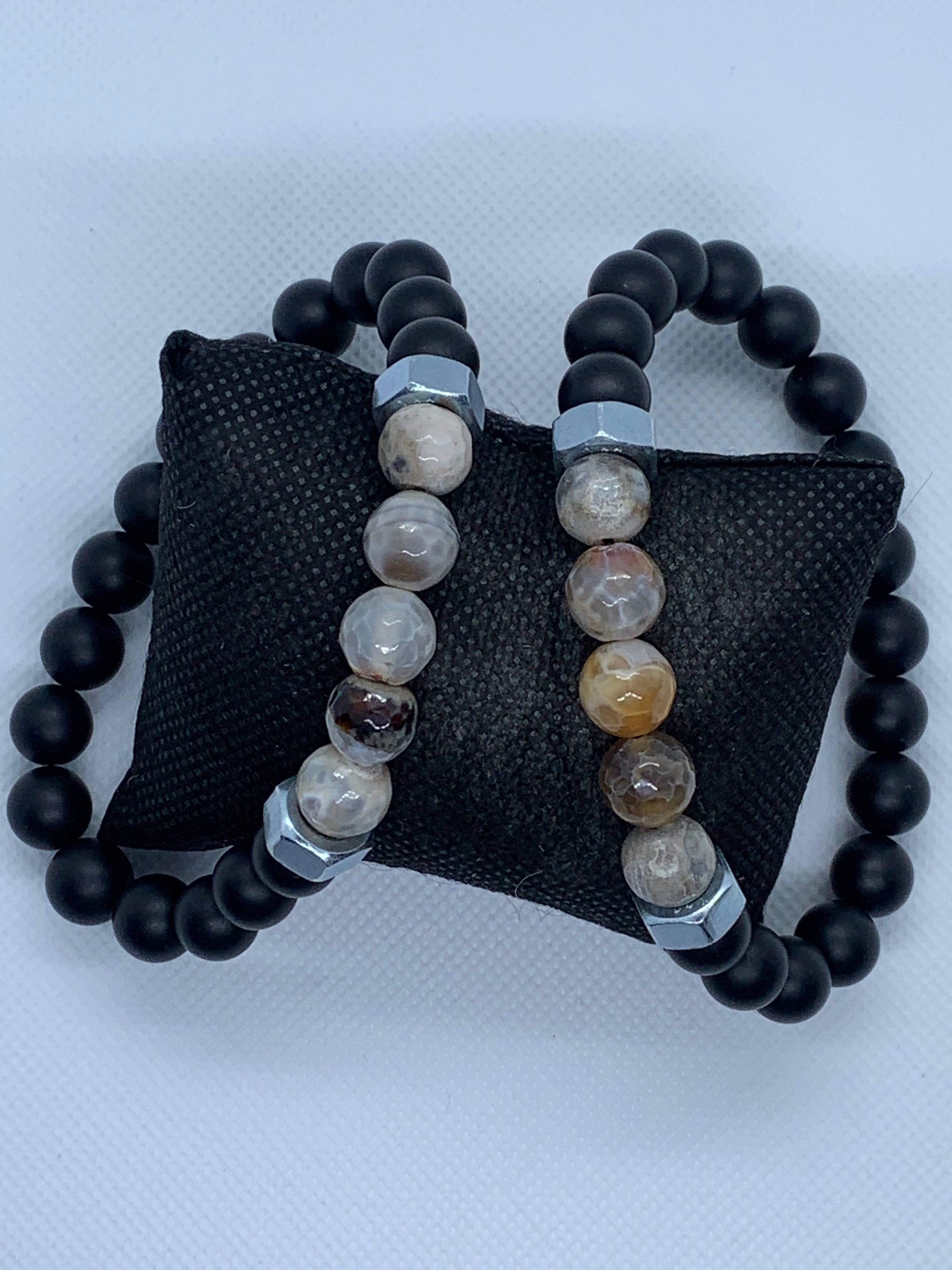 "AJANI"  Thedra Lorraine Man Stretch Bracelet (Handmade)