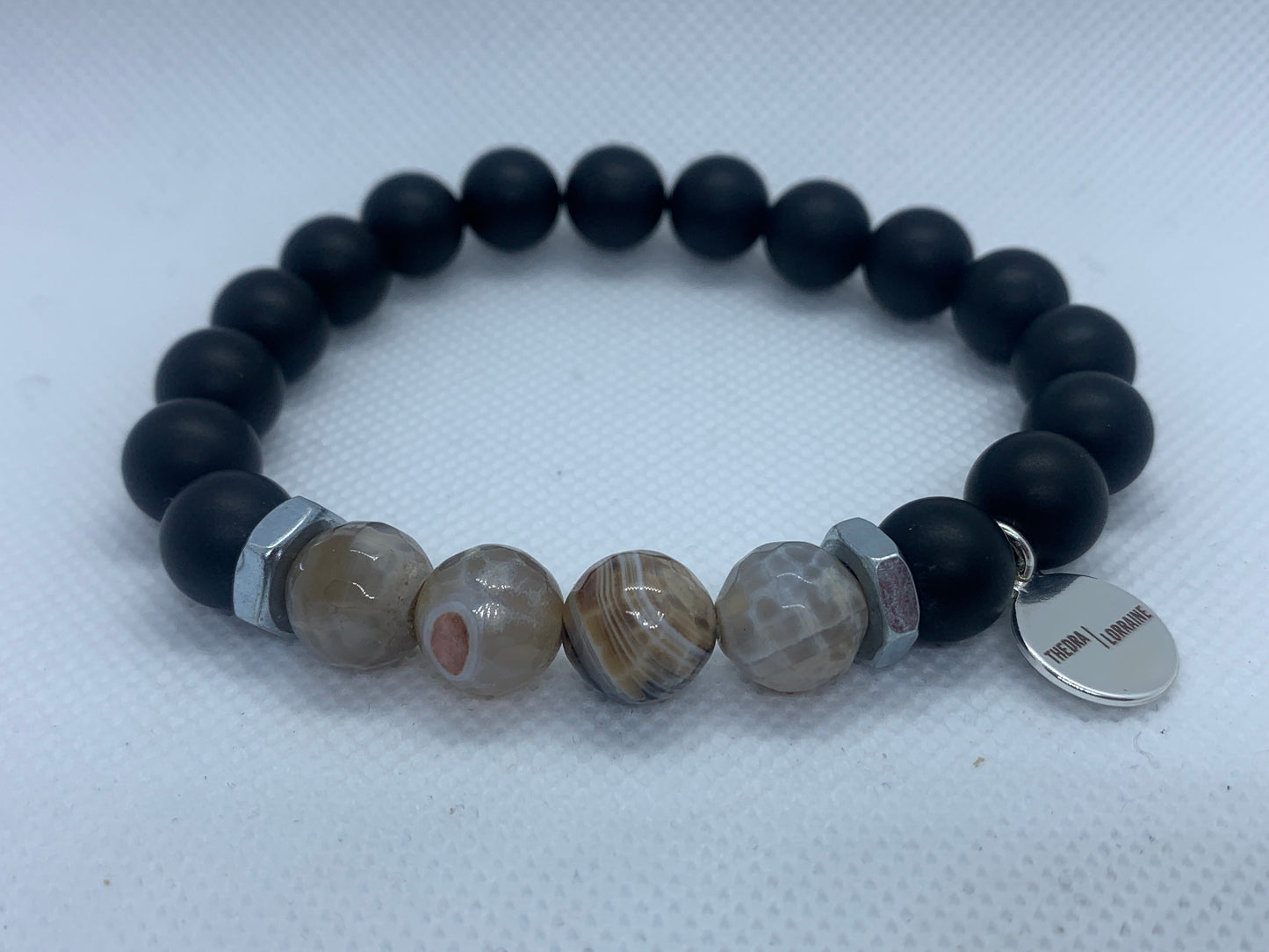 "AJANI"  Thedra Lorraine Man Stretch Bracelet (Handmade)