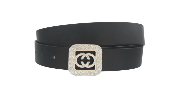 RHINESTONE RECTANGLE DOUBLE O BUCKLE BELT Gucci Inspired Thedra Lorraine