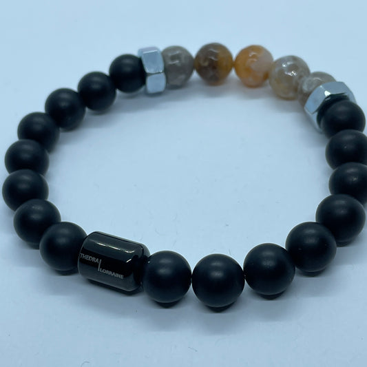 "AJANI"  Thedra Lorraine Man Stretch Bracelet (Handmade)