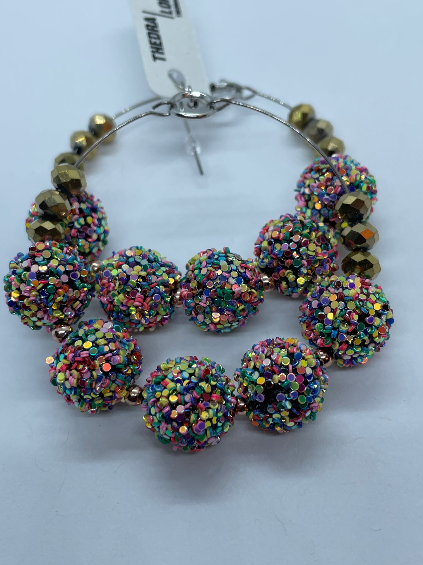 Sparkle Confetti Hoops (Handmade)